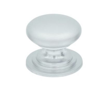 Click Here To Enlarge This Photo Of TDFK37-MW - Zoo Hardware Round Cabinet knob 37mm Dia&period; Matt White Finish