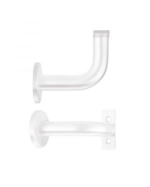 Click Here To Enlarge This Photo Of ZAS45-PCW - Zoo Hardware Handrail Bracket &lpar;82mm Projection&rpar; Powder Coated White
