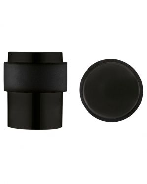 Click Here To Enlarge This Photo Of ZAS85-PCB - Zoo Hardware Floor Mounted Round Collared Door Stop with Flat Top &lpar;35mm dia&rpar; Powder Coated Matt Black