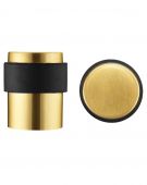 ZAS85-PVDSB - Zoo Hardware Floor Mounted Round Collared Door Stop with Flat Top &lpar;35mm dia&rpar; PVD Satin Brass