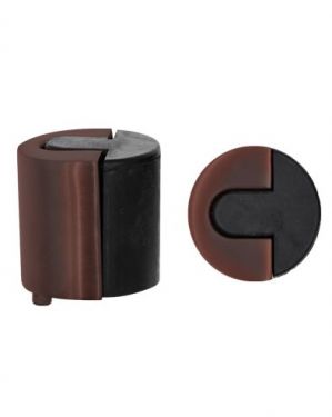 Click Here To Enlarge This Photo Of ZAS86-ETB - Zoo Hardware Large Round Floor Mounted Door Stop &lpar;40mm dia&rpar; PVD Etna Bronze