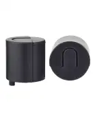 ZAS86-PCB - Zoo Hardware Large Round Floor Mounted Door Stop &lpar;40mm dia&rpar; Powder Coated Black