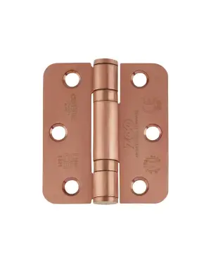 Click Here To Enlarge This Photo Of ZHSS7667R-PVDBZ - Zoo Hardware Grade 11 CE Fire Rated Ball Bearing Hinges &lpar;Radius&rpar; 76 x 67 x 2&period;5mm - PVD Bronze