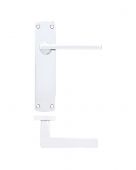 ZPA012-CP - Zoo Hardware Stanza 'Leon' Lever Handles on Latch Backpate - Polished Chrome &lpar;Contract Range&rpar;