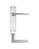 ZPA012-SC - Zoo Hardware Stanza 'Leon' Lever Handles on Latch Backpate - Satin Chrome &lpar;Contract Range&rpar;