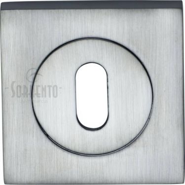 Click Here To Enlarge This Photo Of SC-SQ0191-SC M&period;Marcus Sorrento Keyhole Square Escutcheon Satin Chrome Finish