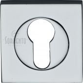 SC-SQ0192-PC M&period;Marcus Sorrento Euro Square Escutcheon Polished Chrome Finish