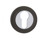 FGEESC-GMG - Fortessa Gotham Round Euro Profile Escutcheons &lpar;Gun Metal Grey&sol;Polished Chrome&rpar;