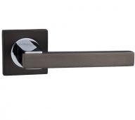 FGOGRA-GMG - Fortessa Gotham 'Gravity' Door Handle on Square Rose &lpar;Gun Metal Grey&sol;Polished Chrome&rpar;