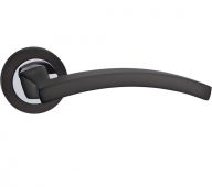 FGOPOL-GMG - Fortessa Gotham 'Polaris' Door Handle on Round Rose &lpar;Gun Metal Grey&sol;Polished Chrome&rpar;