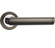 FGOSPE-GMG - Fortessa Gotham 'Spectre' Door Handle on Round Rose &lpar;Gun Metal Grey&sol;Polished Chrome&rpar;