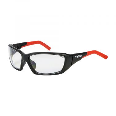 Click Here To Enlarge This Photo Of TIMCO - 770401 - Sports Style Safety Glasses - With Adjustable Temples - Clear