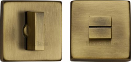 Click Here To Enlarge This Photo Of SQ4035-AT Heritage Brass Square Thumbturn & Emergency Release Antique Brass Finish