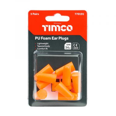 Click Here To Enlarge This Photo Of TIMCO - PU Foam 34&period;0dB Ear Plugs
