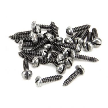 Click Here To Enlarge This Photo Of From the Anvil Pewter Round Head Slotted Screws &lpar;25&rpar;