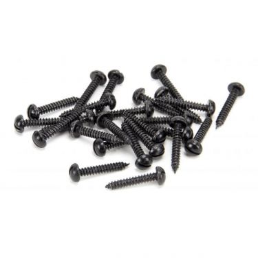 Click Here To Enlarge This Photo Of From the Anvil Black Round Head Slotted Screws &lpar;25&rpar;