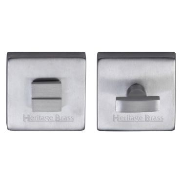 Click Here To Enlarge This Photo Of SQ5040-SC Heritage Brass Square Thumbturn & Emergency Release Satin Chrome Finish