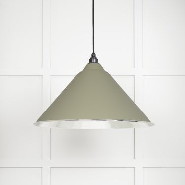 Click Here To Enlarge This Photo Of 45433TU From The Anvil Hammered Nickel Hockley Pendant in Tump Hammered Nickel