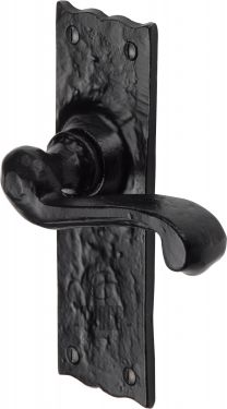 Click Here To Enlarge This Photo Of TC110 M&period;Marcus The Tudor Collection Door Handle Lever Latch Shropshire Design Black Iron