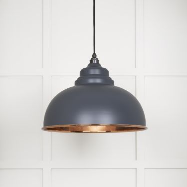 Click Here To Enlarge This Photo Of 49501SSL From The Anvil Smooth Copper Harborne Pendant in Slate Smooth Copper