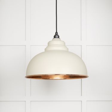 Click Here To Enlarge This Photo Of 49501TE From The Anvil Hammered Copper Harborne Pendant in Teasel Hammered Copper
