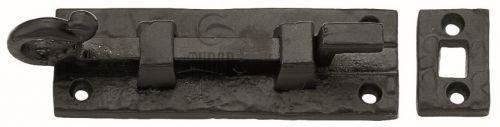 Click Here To Enlarge This Photo Of TC159 102 M&period;Marcus The Tudor Collection Door Bolt Necked 4" Black Iron