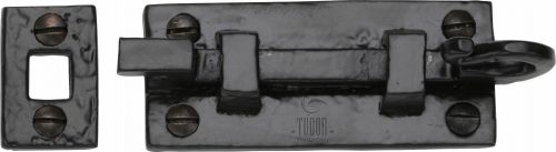 Click Here To Enlarge This Photo Of TC159 76 M&period;Marcus The Tudor Collection Door Bolt Necked 3" Black Iron