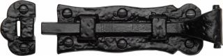 TC165 125 M&period;Marcus The Tudor Collection Door Bolt Straight 6" Black Iron