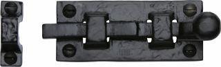 TC168 76 M&period;Marcus The Tudor Collection Door Bolt Straight 3" Black Iron