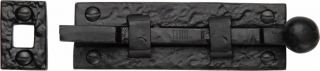 TC169 102 M&period;Marcus The Tudor Collection Door Bolt Necked 4" Black Iron