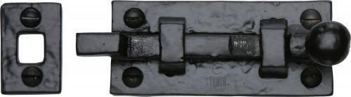 Click Here To Enlarge This Photo Of TC169 76 M&period;Marcus The Tudor Collection Door Bolt Necked 3" Black Iron