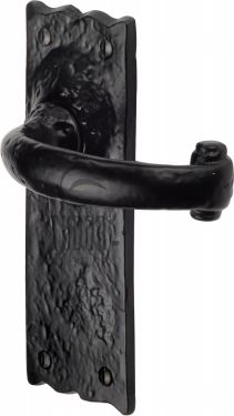 Click Here To Enlarge This Photo Of TC310 M&period;Marcus The Tudor Collection Door Handle Lever Latch Colonial Design Black Iron