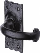 TC315 M&period;Marcus The Tudor Collection Door Handle Lever Latch Colonial Design Black Iron