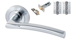 Eclipse 24625 'Tifosi' PCP&sol;SCP Round Rose Lever Pack c&sol;w Grade 7 Ball Bearing Hinges & Tubular Mortice Latch