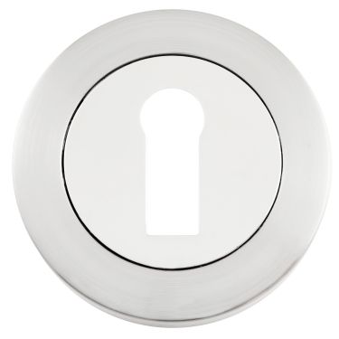 Click Here To Enlarge This Photo Of Eclipse 62361 Satin Chrome Standard Key Escutcheon &lpar;Freestyle Range&rpar;