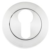 Eclipse 62363 Satin Chrome Euro Profile Escutcheon &lpar;Freestyle Range&rpar;