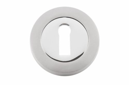 Click Here To Enlarge This Photo Of Eclipse 62561 Polished&sol;Satin Chrome Standard Key Escutcheon &lpar;Freestyle Range&rpar;