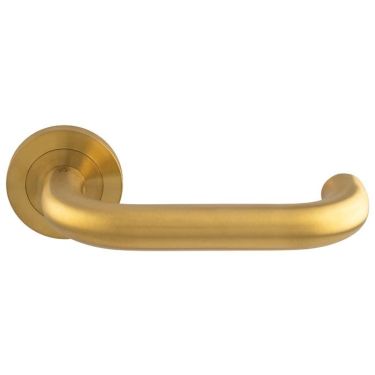 Click Here To Enlarge This Photo Of SWL1190SPVD - Carlisle Brass Eurospec 'Nera' Safety Lever on Round Rose &lpar;G304&rpar; Satin Brass PVD