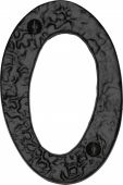 TC355 0 M&period;Marcus The Tudor Collection Numeral 0 - 4" Black Iron