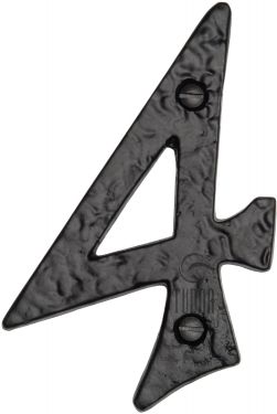 Click Here To Enlarge This Photo Of TC355 4 M&period;Marcus The Tudor Collection Numeral 4 - 4" Black Iron