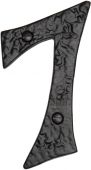 TC355 7 M&period;Marcus The Tudor Collection Numeral 7 - 4" Black Iron