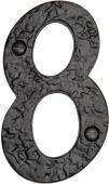 TC355 8 M&period;Marcus The Tudor Collection Numeral 8 - 4" Black Iron