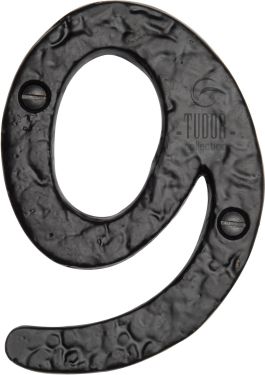 Click Here To Enlarge This Photo Of TC355 9 M&period;Marcus The Tudor Collection Numeral 9 - 4" Black Iron