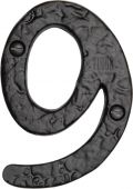 TC355 9 M&period;Marcus The Tudor Collection Numeral 9 - 4" Black Iron