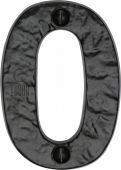 TC356 0 M&period;Marcus The Tudor Collection Numeral 0 - 3" Black Iron