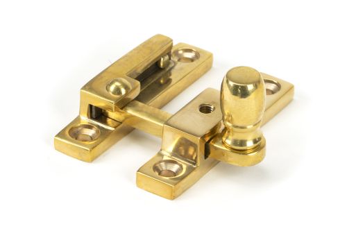 Click Here To Enlarge This Photo Of 45997 From the Anvil Polished Brass Mushroom Quadrant Fastener - Narrow