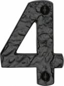 TC356 4 M&period;Marcus The Tudor Collection Numeral 4 - 3" Black Iron