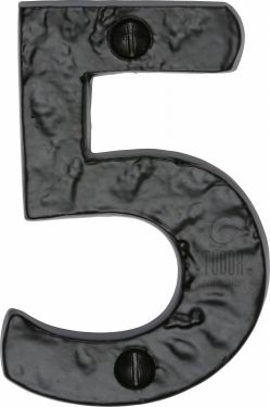 Click Here To Enlarge This Photo Of TC356 5 M&period;Marcus The Tudor Collection Numeral 5 - 3" Black Iron