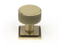 46817 From the Anvil Aged Brass Brompton Cabinet Knob - 25mm &lpar;Square&rpar;