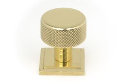 46824 From the Anvil Polished Brass Brompton Cabinet Knob - 25mm &lpar;Square&rpar;